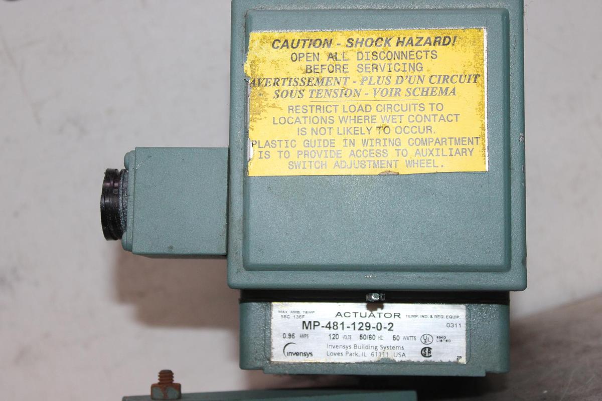 Used INVENSYS ACTUATOR MP-481-129-0-2 0.95 AMP 120 VOLT 50 WATT 50/60 HZ