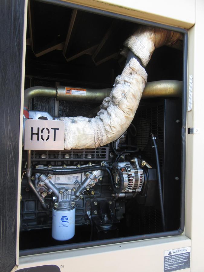 Used 60 KW DIESEL GENERATOR GENERAC 120/240 VOLT SOUND ENCLOSED VIDEO WE SHIP