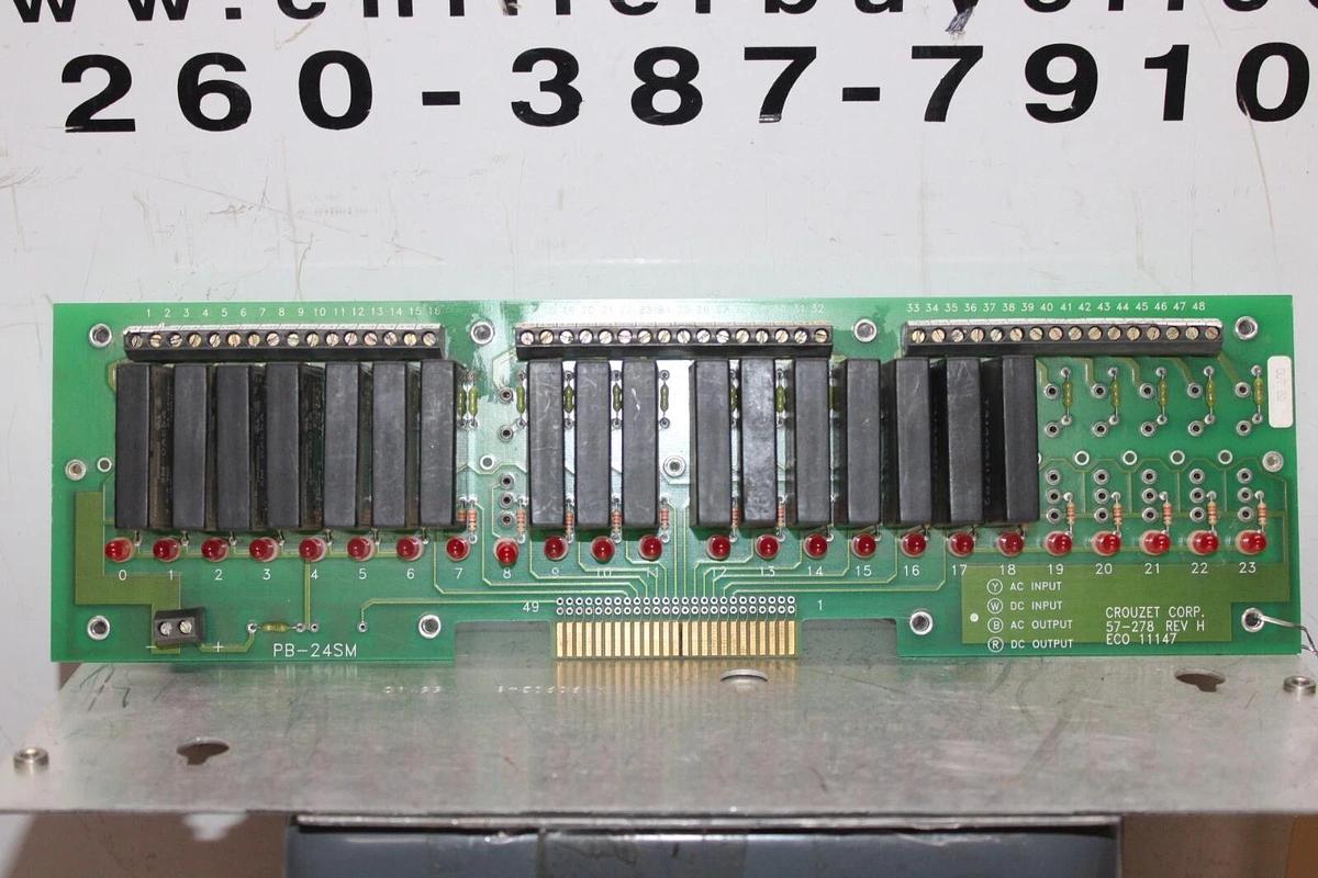 Used CROUZET DIGITAL I/O CIRCUIT BOARD 57-278 REV. H **WARRANTY INCLUDED**