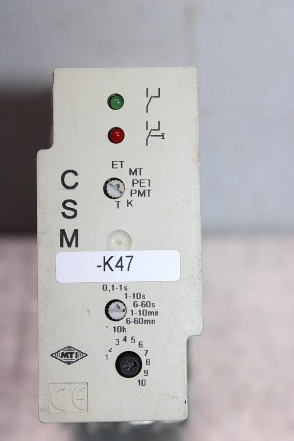 Used MTI TIME DELAY RELAY 0.1 SECOND TO 10 HOUR CSM-K47 24-240 VDC *WARRANTY*