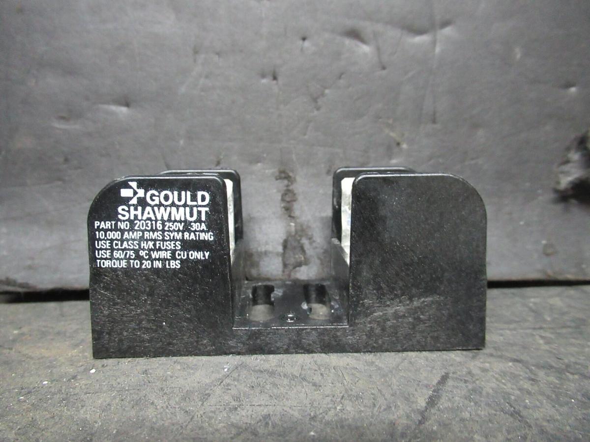 Used GOULD SHAWMUT SINGLE FUSE LUG 20316 250 VOLT 30 AMP **WARRANTY INCLUDED**