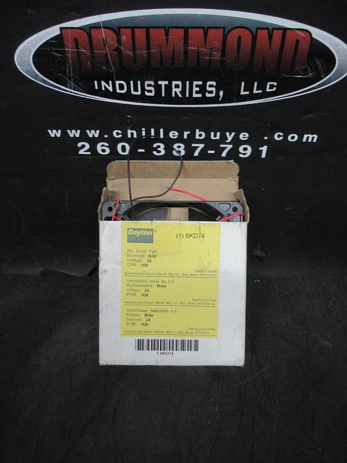 NEW SURPLUS DAYTON DC AXIAL FAN 6KD74 108 CFM 0.26 AMP 6.2 WATT 24 VOLT