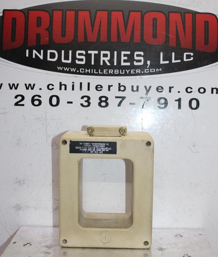 Used INSTRUMENT CURRENT TRANSFORMER 561-402 75C149640P043 4000:5 50-400HZ 600V