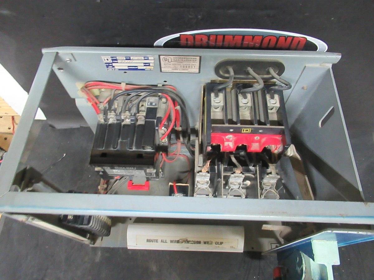 Used SQUARE D MCC MOTOR CONTROL STARTER 12" MODEL 4 W/ NEMA SIZE 1 8536SCO3 10 HP