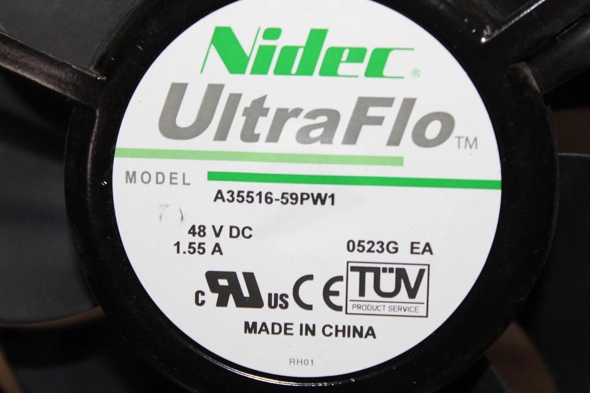 Used LOT OF 1 NIDEC ULTRAFLO COOLING FAN A35516-59PW1 48 VDC 1.55 AMP **WARRANTY**