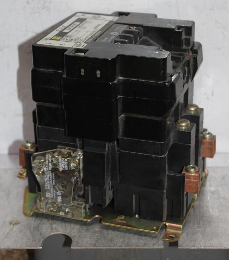 Used SQUARE D CONTACTOR 8502SE01 SINGLE PHASE 240 VAC 15 HP COIL: 110/120V