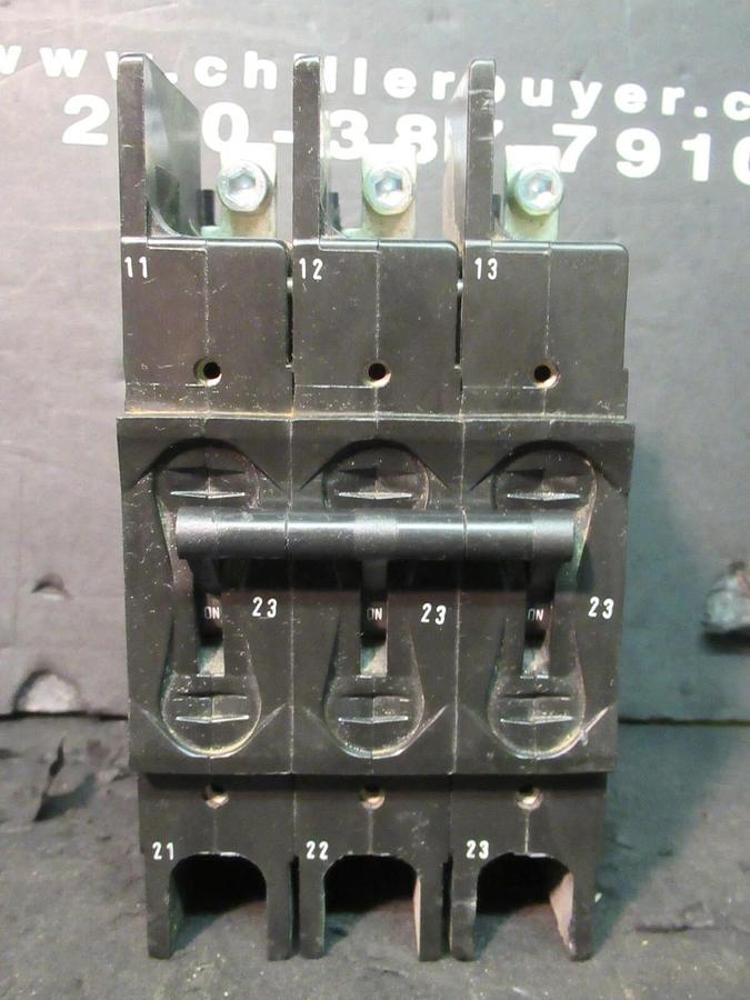 Used AIRPAX 3 POLE 23 AMP BREAKER 600 VAC 219-3-2600-438 TRIP 27 AMPS HH83XB438-B