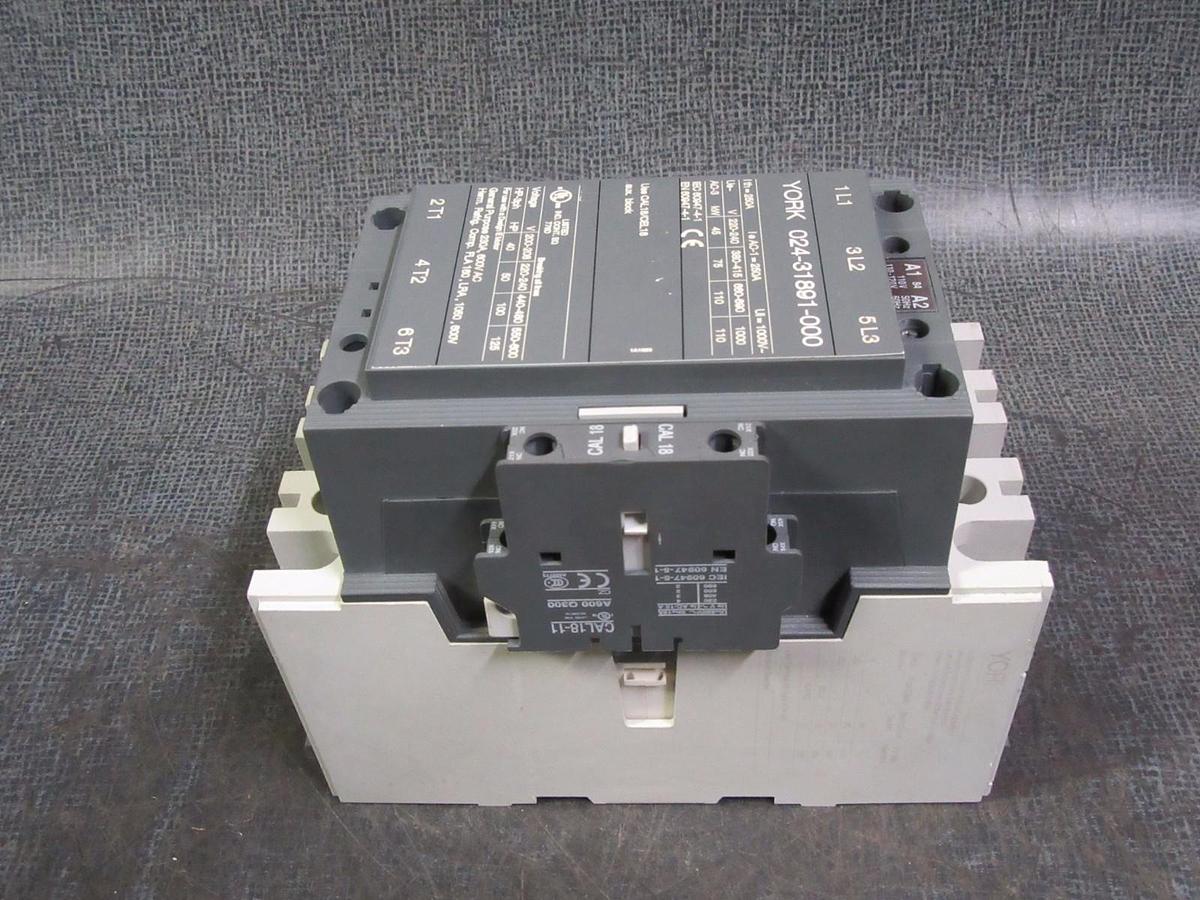 Used YORK ABB CONTACTOR # 024-31891-000 # A145-30 230 AMP 600V 3 PHASE 110-120V COIL