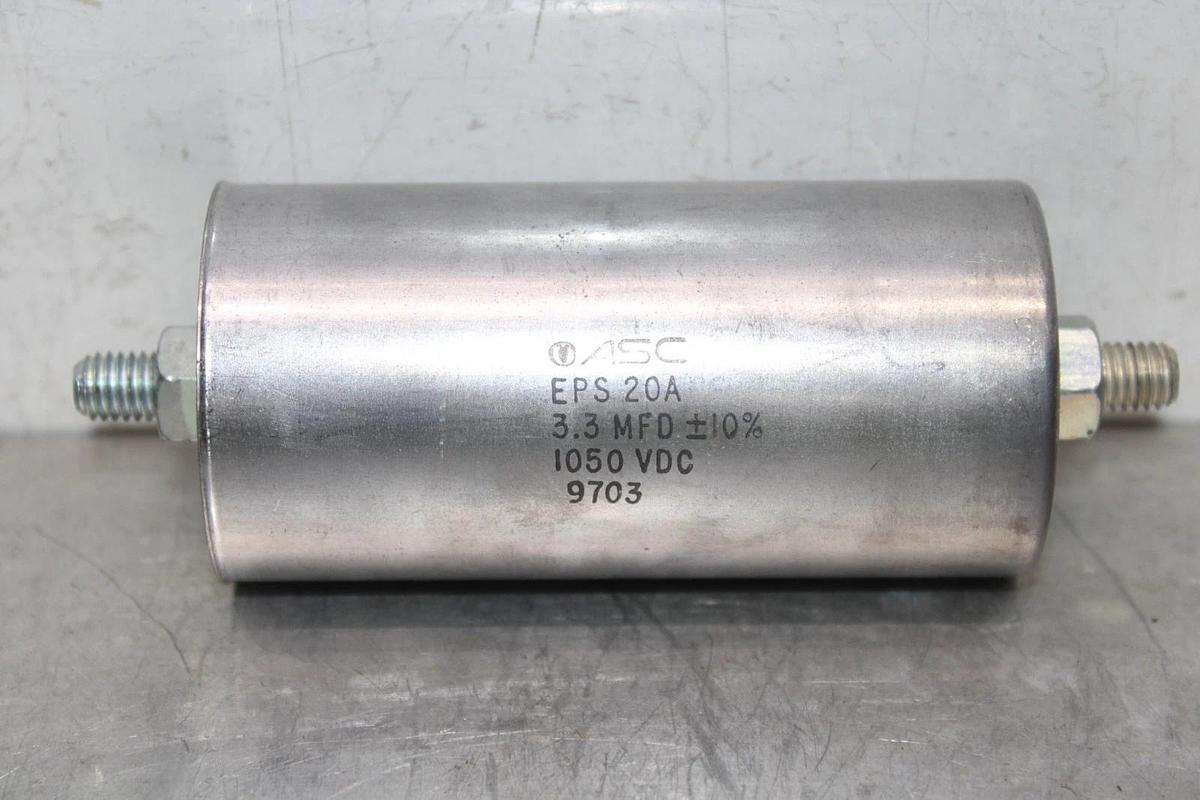Used ASC CAPACITOR EPS20A 1050 VDC 3.3 MFD ±10% **WARRANTY INCLUDED**