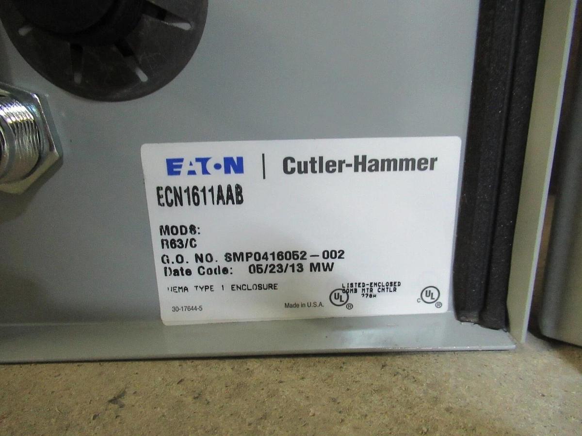 NEW SURPLUS EATON COMBINATION STARTER ECN1611AAB SIZE: 1 27 AMP 10 HP 600 VAC