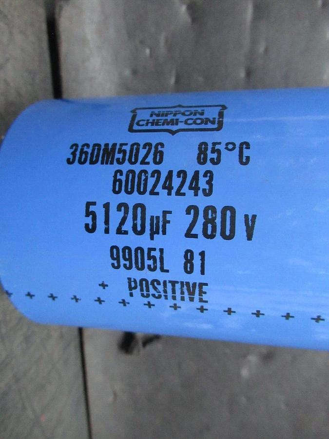 Used NIPPON CHEMI-CON CAPACITOR 36DM5026 60024243 5120 uF 280 VOLT **WARRANTY**