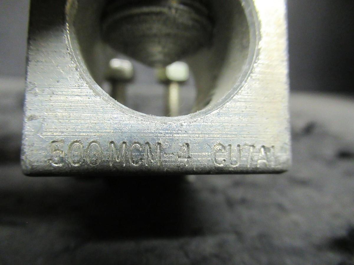 Used (3) MARATHON 97475 1 BARREL MECHANICAL WIRE CONNECTOR LUG TAP 500MCM - #4 POSTS