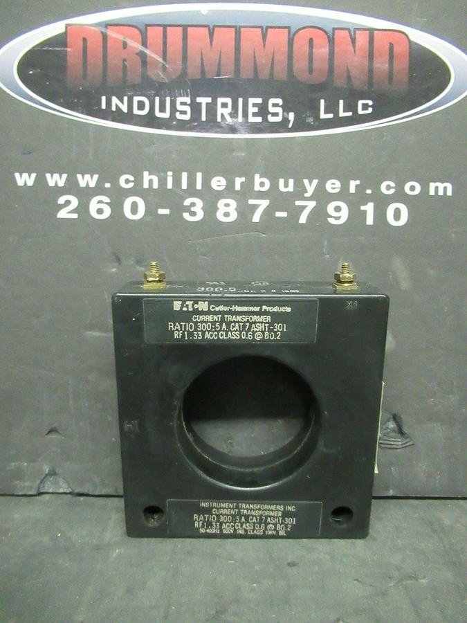 Used EATON CURRENT TRANSFORMER 7 ASHT-301 RATIO: 300:5 A