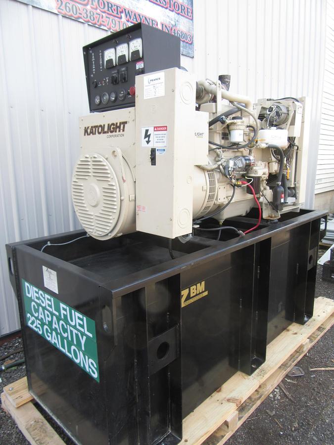 Used 60 KW DIESEL GENERATOR KATOLIGHT 120/240V RE-CONNECTABLE 536 HRS VIDEO WE SHIP