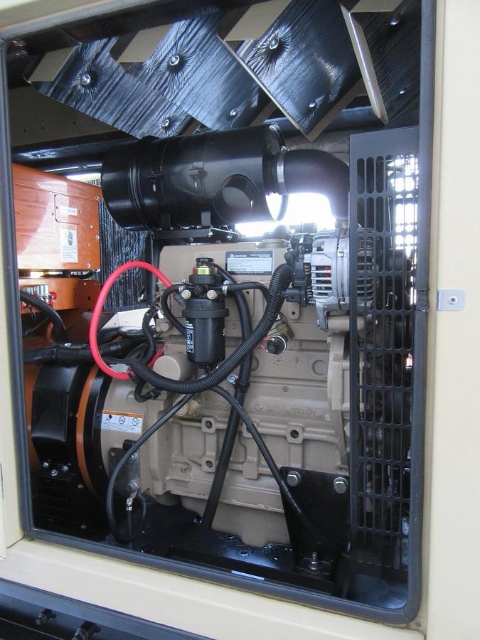 Used 30 KW DIESEL GENERATOR GENERAC 120/240 VOLT ONLY 407 HRS SOUND ENCLOSED VIDEO