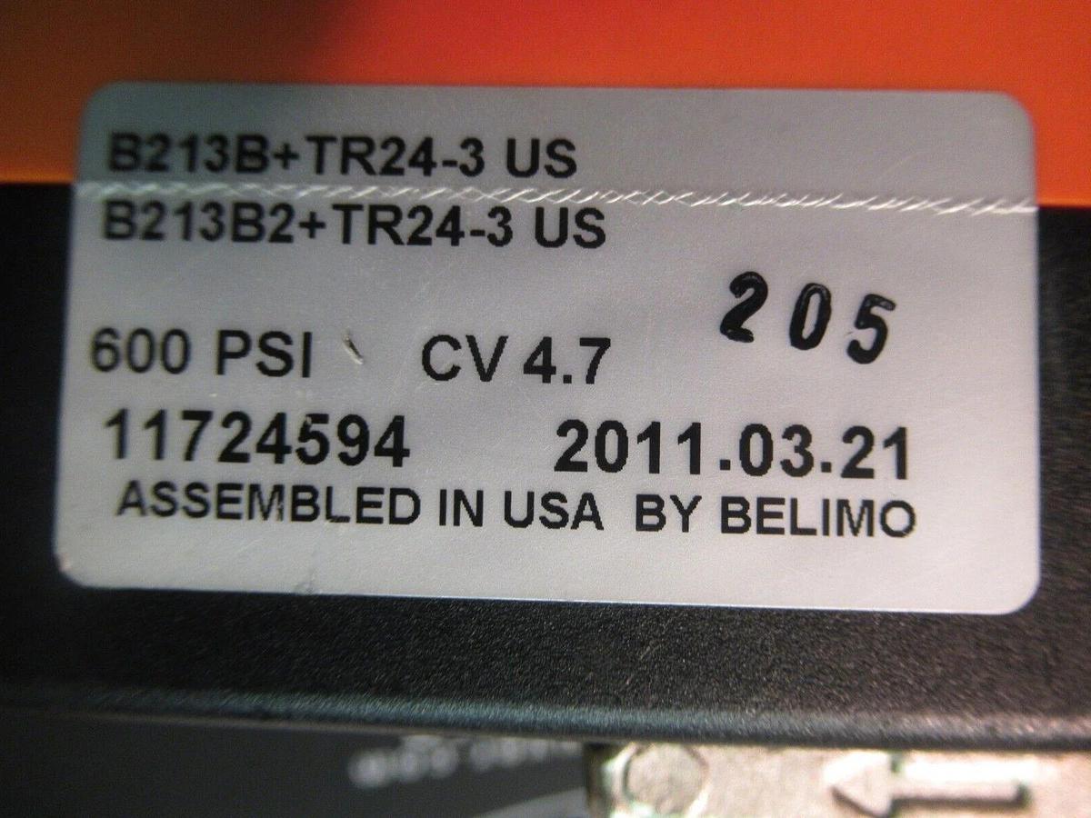 Used BELIMO FLOATING NON-SPRING RETURN ACTUATOR TR24-3 24 VAC 1 WATT 600 PSI