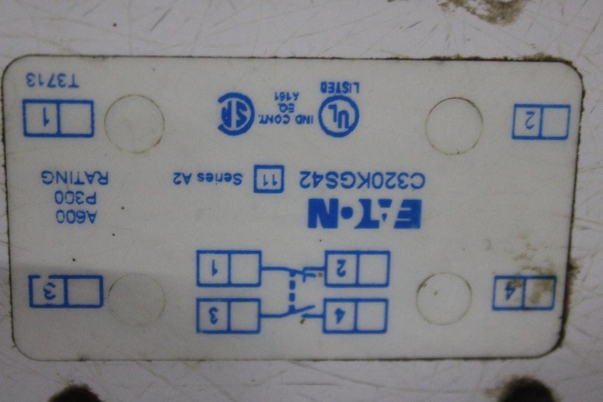 Used EATON CONTACTOR C825KN6 200 AMP 600 VOLT 3-PHASE COIL: 120V **WARRANTY**