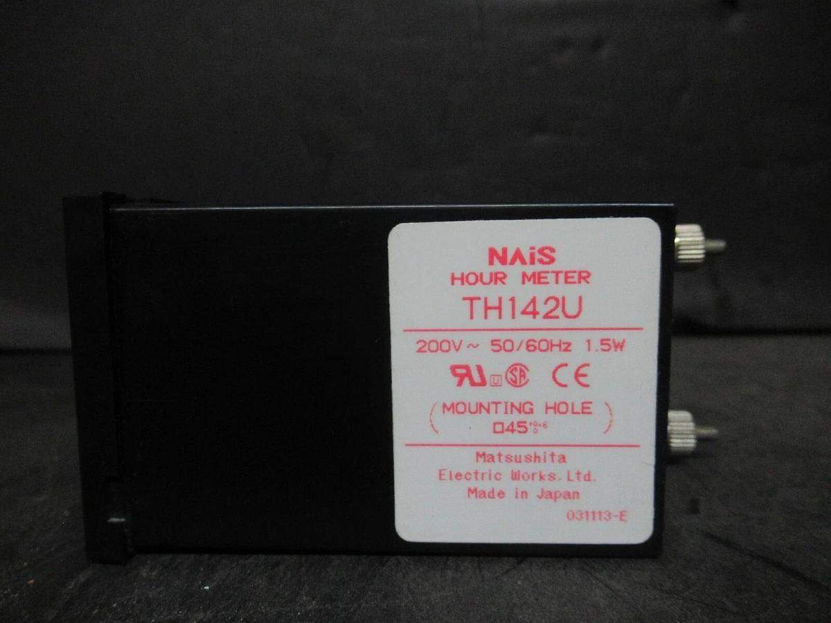 Used MATSUSHITA ELECTRIC WORKS NAIS HOUR METER TH142U 200 VAC 50/60 HZ 1.5 WATT