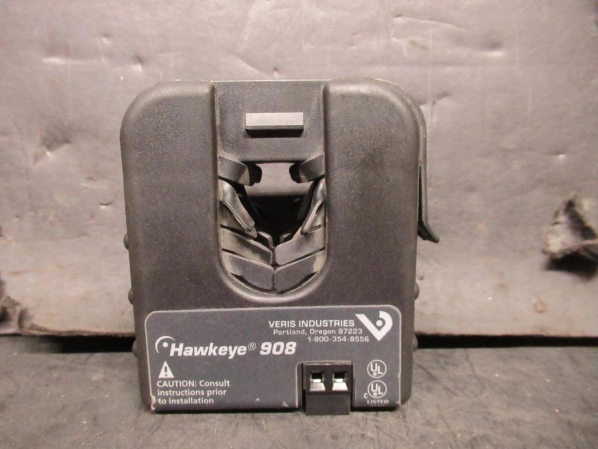 Used VERIS HAWKEYE 908 ADJUSTABLE DIGITAL CURRENT SENSOR 135 AMP **WARRANTY**
