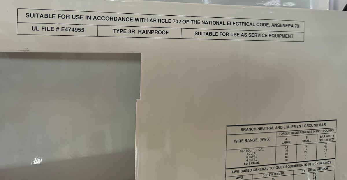NEW GENERAC AUTOMATIC TRANSFER SWITCH GTS 120/240 VOLT 200 AMP NEMA 3R SERVICE RATED