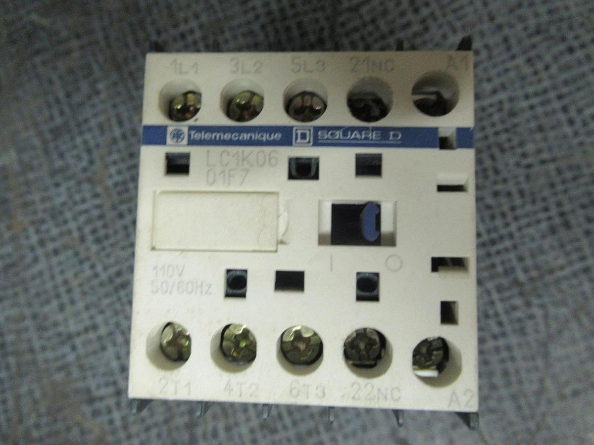 Used TELEMECANIQUE CONTACTOR LC1K06-01F7 600V 20A 3HP **WARRANTY INCLUDED**