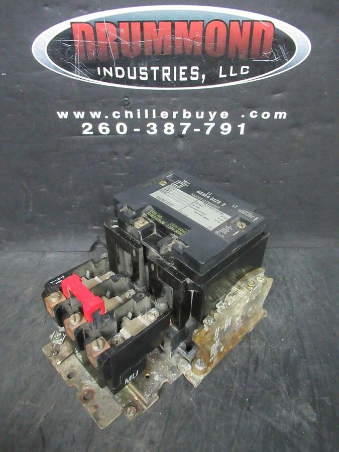 Used SQUARE D NEMA 2 STARTER 8536SD01 W/ OVERLOAD RELAY 600 VAC 25 HP 3-PHASE