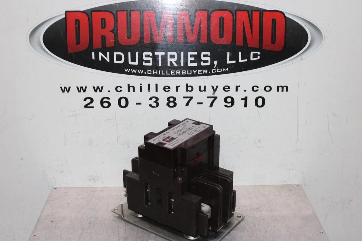 Used CUTLER-HAMMER CONTACTOR C10EN3 NEMA SIZE 3 90 AMP 600 VAC 3-POLE COIL: 120 V