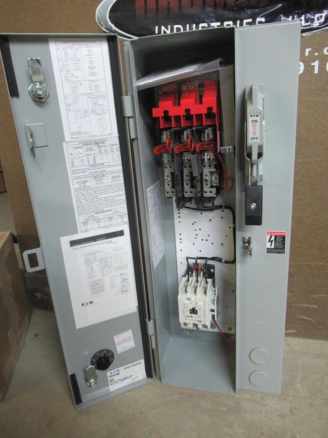 NEW SURPLUS EATON COMBINATION STARTER ECN1611AAB SIZE: 1 27 AMP 10 HP 600 VAC