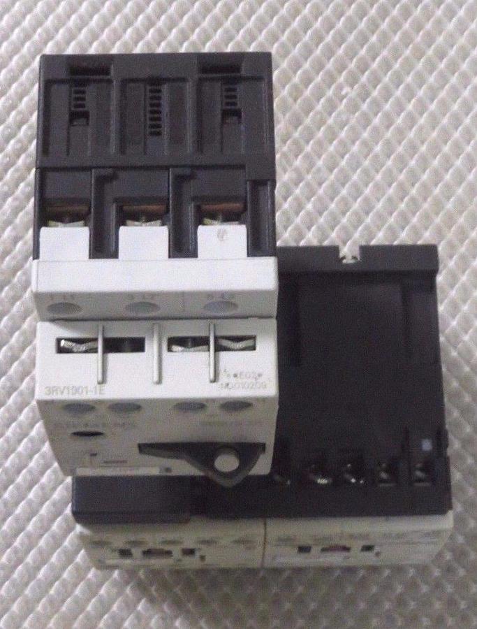 Used SIEMENS SIRIUS MOTOR START SET 1.8-2.5 AMP # 3RV1011-1CA15 W/ 3RT1016-1BB42 X 2