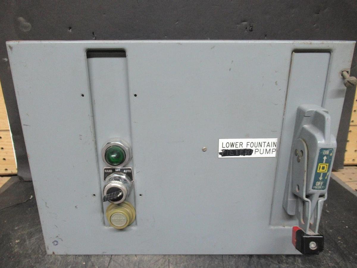 Used SQUARE D MCC MOTOR CONTROL STARTER 12" MODEL 4 W/ 8536SCO3 STARTER NEMA 1 10 HP