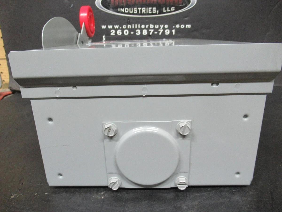 Used EATON HEAVY DUTY SAFETY DISCONNECT DH221FRK 240 VAC 30 AMP 7.5 HP 2-POLE TYPE 3R