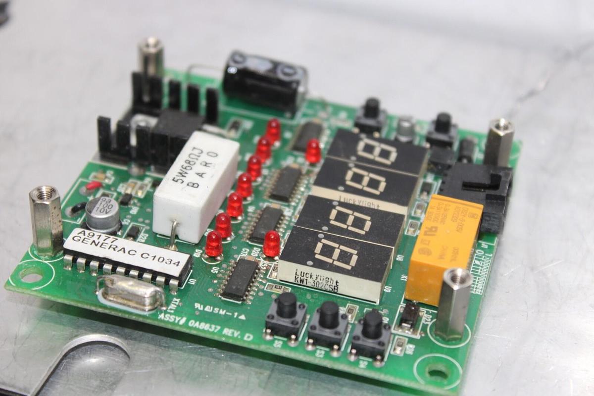 Used GENERAC MARK III EXERCISER CIRCUIT BOARD 0A8637 REV. D 0A8638 REV. D *WARRANTY*