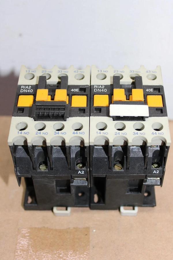 Used RAM CONTROL RELAY RIA2DN40 10 AMP 750 VOLT COIL: 120V **LOT OF 2**