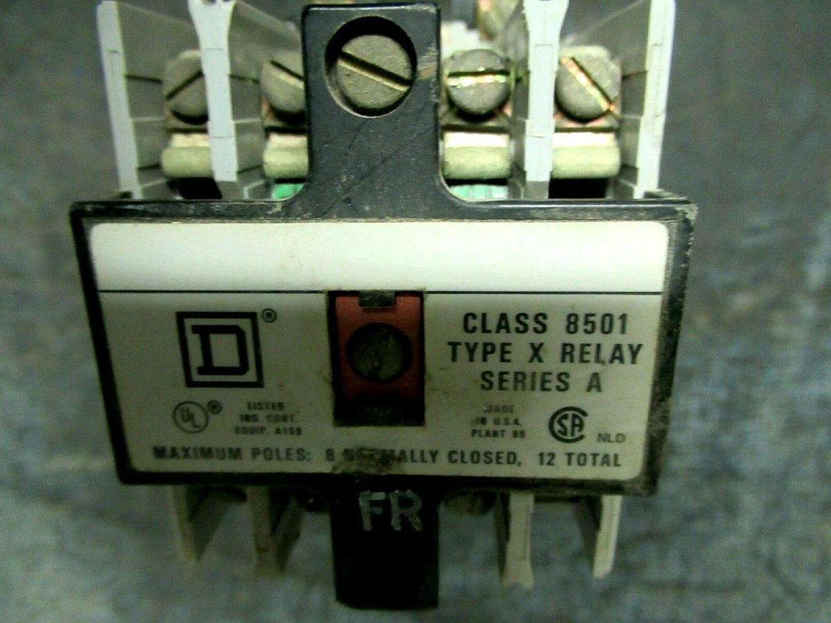 Used 20 AMP SQUARE D TYPE X RELAY 8501-XO-60 12 POLE **WARRANTY INCLUDED**