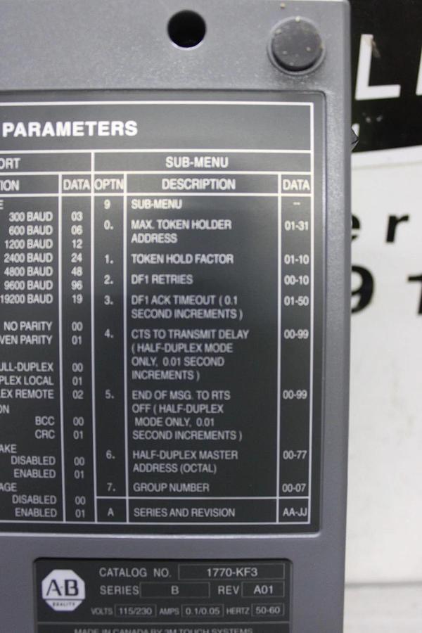 NIB ALLEN-BRADLEY DH-485 COMMUNICATION INTERFACE 1770-KF3 REV. A01 115/230V