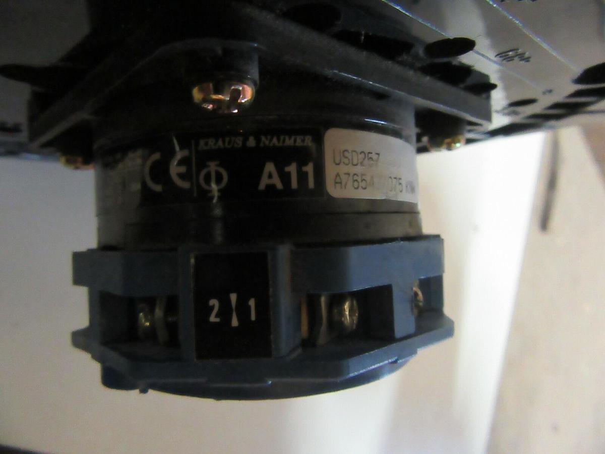 Used KRAUS & NAIMER 240 A C315 MULTI-POLE ROTARY DRUM SWITCH W/ A11 AUX 75 HP 480 VAC