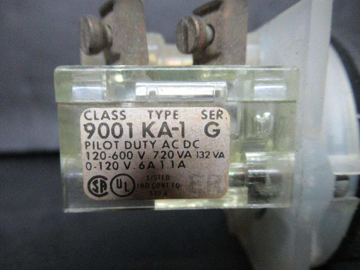 Used SQUARE D I/O SWITCH CONTACT BLOCK 9001-KA-1 SER. G 600 VAC 1.1 AMP **WARRANTY**