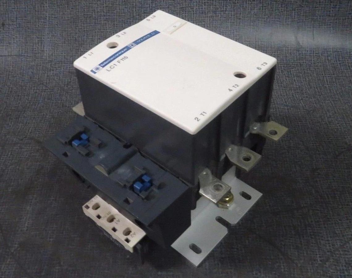 Used TELEMECANIQUE SQUARE D CONTACTOR 175 AMP 600V 3 PHASE 110V COIL MODEL: LC1 F115