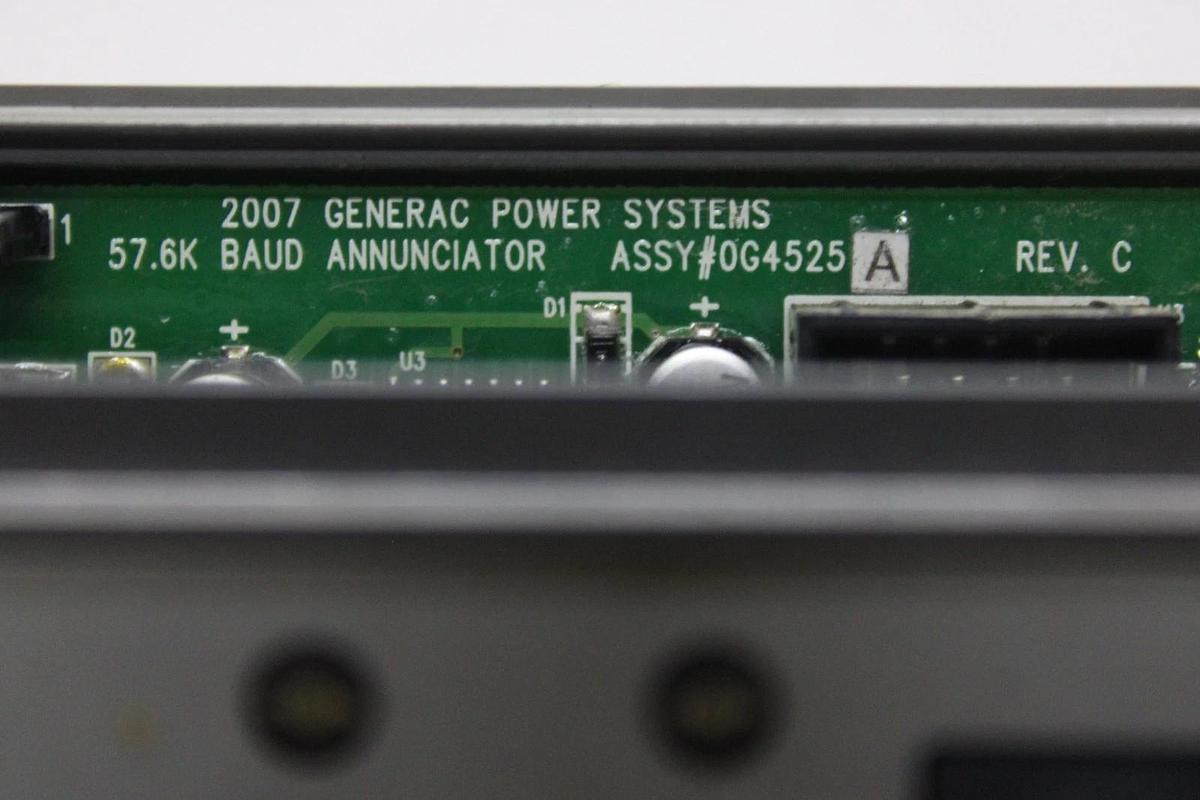 Used GENERAC GENERATOR ANNUNCIATOR AND ALARM MODULE 0G4525A REV. C **WARRANTY**