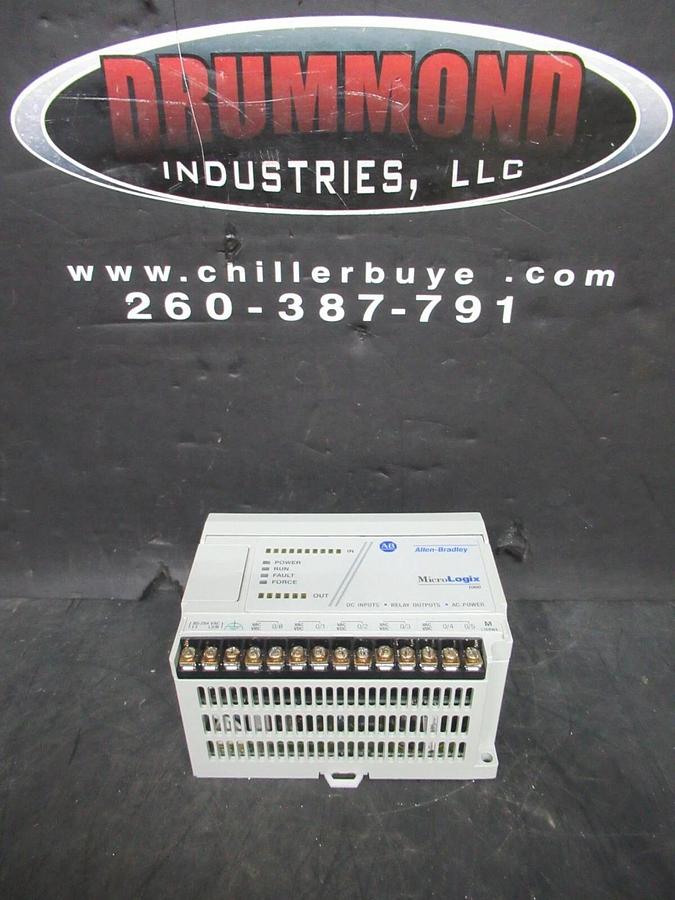 Used ALLEN BRADLEY MICRO LOGIX 1000 1761-L16BWA SER. C 24 VDC 26 VA **WARRANTY**