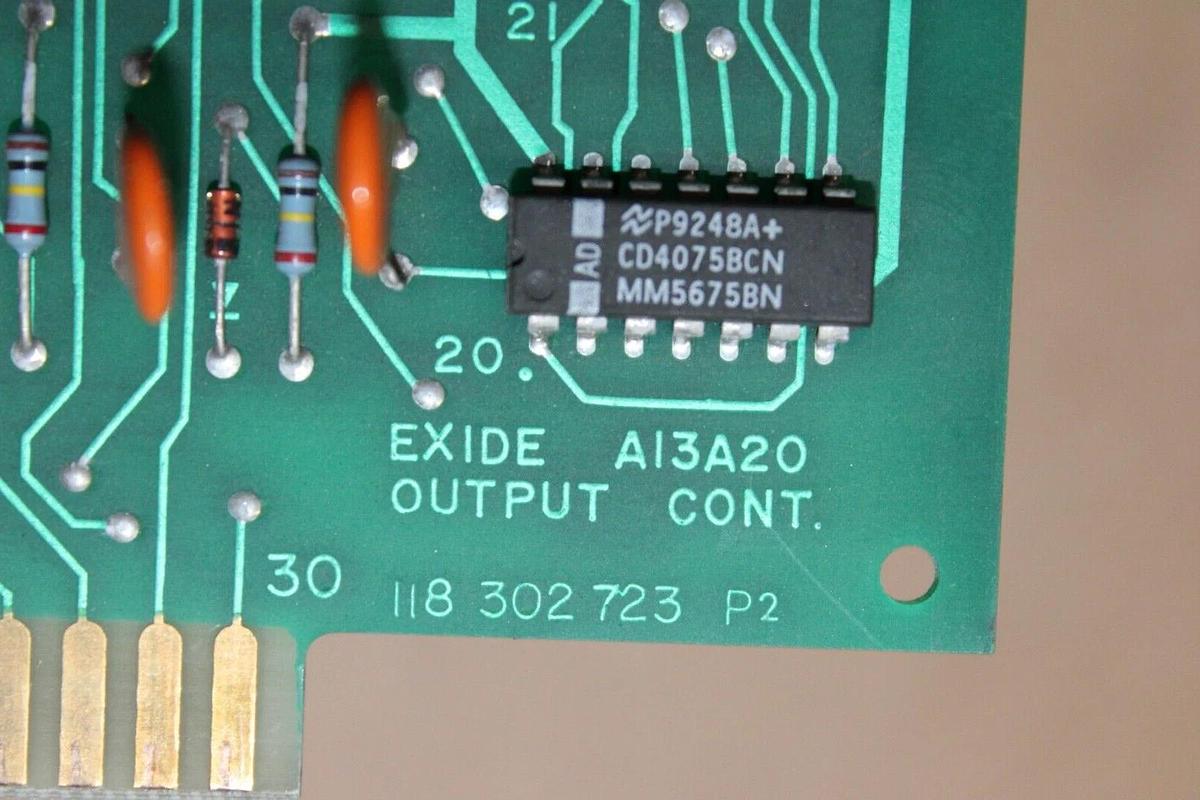 Used EXIDE CIRCUIT BOARD OUTPUT CONTROL 118-302-723-P2 101072911-R6 **WARRANTY**
