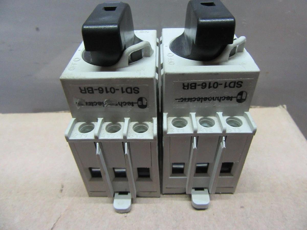 Used LOT OF 2 TECHNOELECTRIC SWITCH SD1-016-BR 600 VOLT 16 AMP **WARRANTY INCLUDED**
