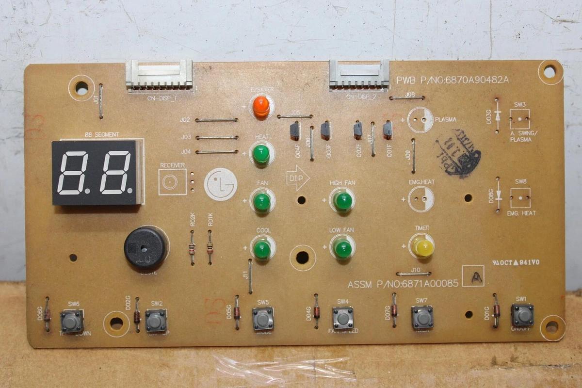 Used LG FURNACE USER INTERFACE DISPLAY 6870A90482A 6871A00085 **WARRANTY**