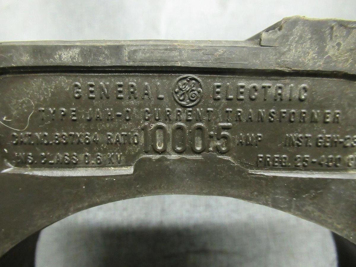 Used GENERAL ELECTRIC CURRENT TRANSFORMER 837X64 RATIO: 1000:5 A 50-400 HZ