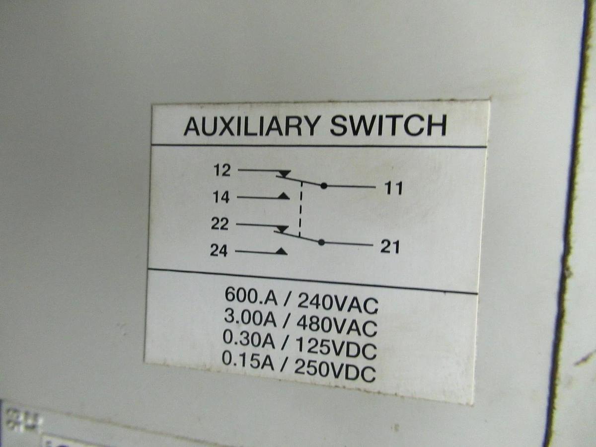 Used ABB BREAKER S6N 2 POLE 600VAC 500VDC 600A W/ AUXILIARY SWITCH **WARRANTY**