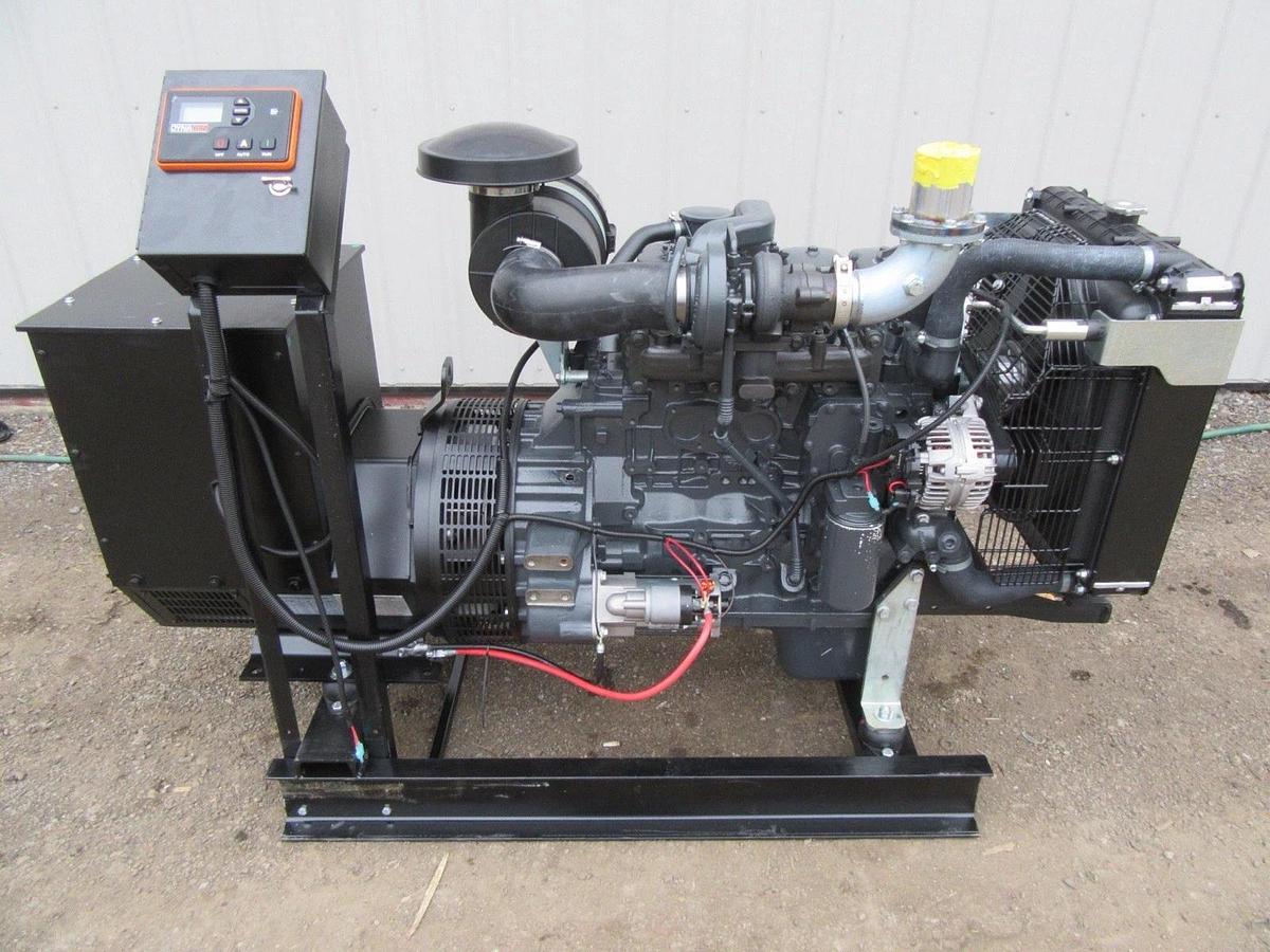 Used NEW 60 KW DIESEL GENERATOR FPT F4GE9455 DIESEL 277/480 VOLT RE-CONNECTABLE