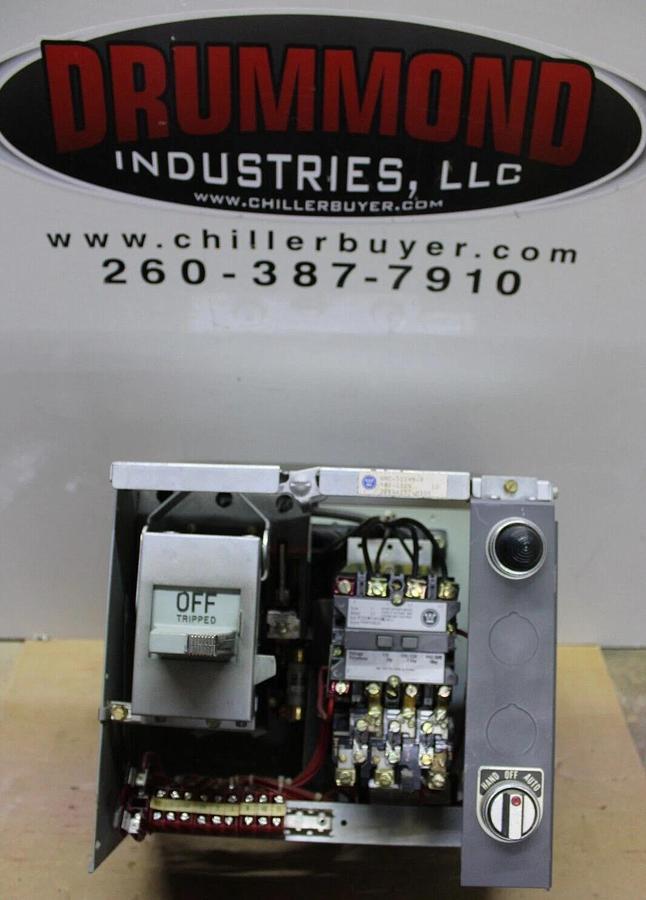 Used WESTINGHOUSE TYPE W MOTOR CONTROL BUCKET 12" SIZE 1 STARTER 27 AMP W/ DOOR