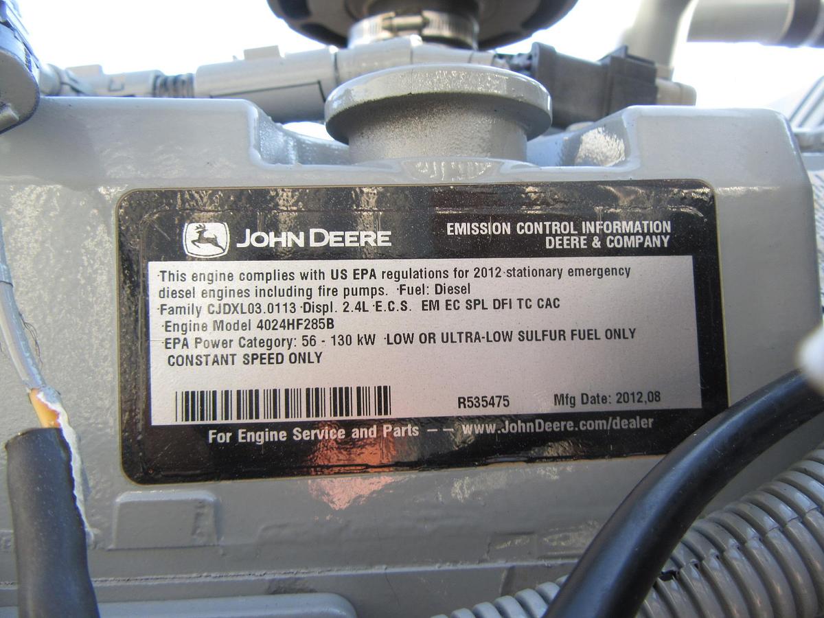 Used 50 KW DIESEL GENERATOR MTU 120/240 V JOHN DEERE 315 HRS VIDEO WE SHIP