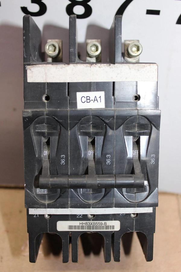 Used AIRPAX CIRCUIT BREAKER 3-POLE 219-3-2600-559 36.3-41.7 AMP 600V 50/60 HZ
