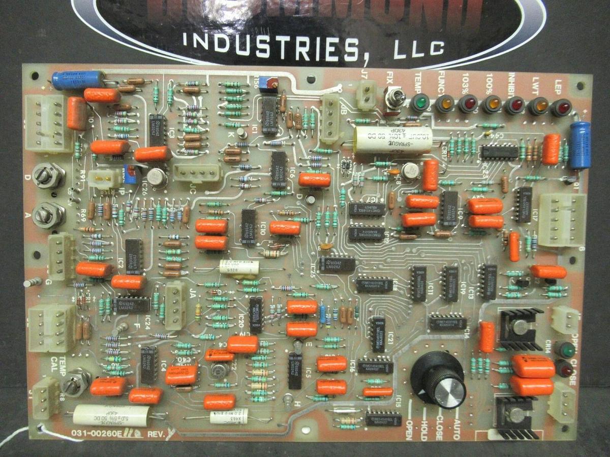 Used YORK CHILLER STARTER CONTROL BOARD 031-00260E-001 REV 1 / 031-00260E110 REV. Y